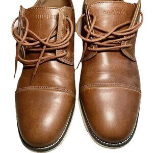 Tommy Hilfiger Men's Size 12 Lace Up Caramel Brown Oxford Dress Shoes